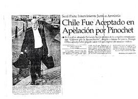 Chile fue aceptado en apelación por Pinochet