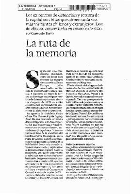 La ruta de la memoria.