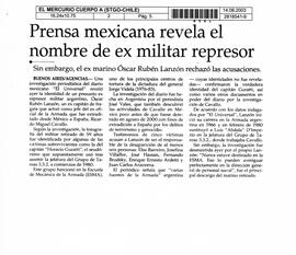 Prensa mexicana revela el nombre de ex militar represor