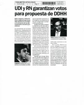 UDI y RN garantizan votos para propuesta de DDHH