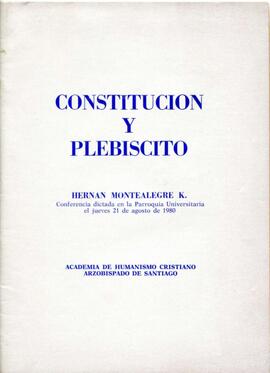 Constitución y Plebiscito.