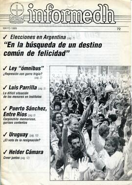 Informedh n°72. Elecciones en Argentina. "En la búsqueda de un destino común de felicidad&qu...