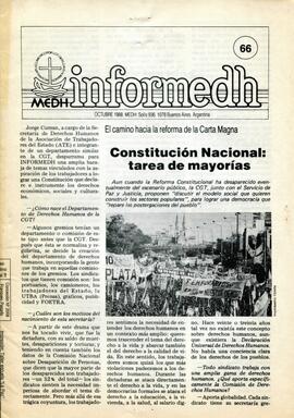 Informedh n°66. Constitución Nacional: tarea de mayorías.