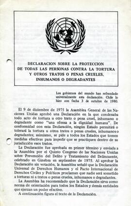 Declaración sobre la protección de todas las personas contra la tortura y otros tratos o penas cr...