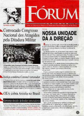 Fórum. Diario del Fórum de ex Presos y ex Perseguidos Políticos del Estado de Sao Paulo