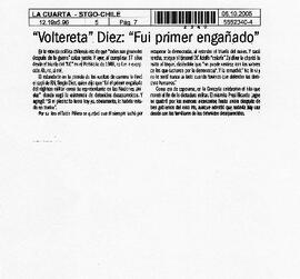 "Voltereta" Diez: "Fui primer engañado".