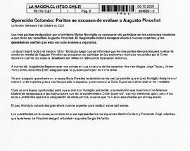 Operación Colombo: Peritos se excusan de evaluar a Augusto Pinochet.