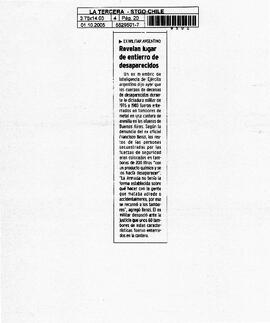 Revelan lugar de entierro de desaparecidos.