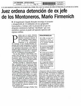 Juez ordena detención de ex jefe de los Montoneros, Mario Firmenich