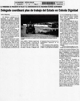 Delegado coordinará plan de trabajo del Estado en Colonia Dignidad.