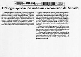 TPI logra aprobación unánime en comisión del Senado.