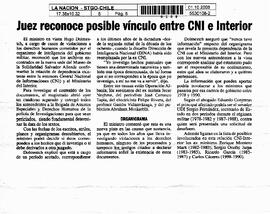 Juez reconoce posible vínculo entre CNI e Interior.