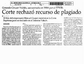 Corte rechazó recurso de plagiado.