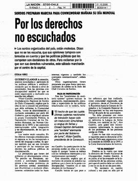 Por los derechos no escuchados.