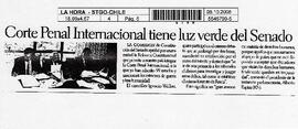 Corte Penal Internacional tiene luz verde del Senado.