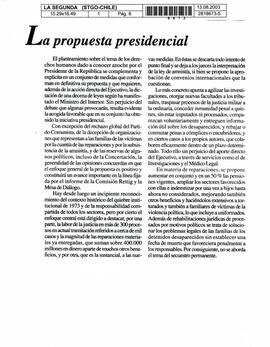 La propuesta presidencial