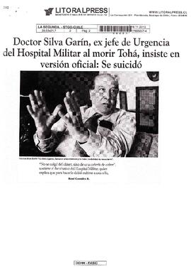 Doctor Silva Garín, ex jefe de Urgencias del Hospital Militar al morir Tohá, insiste en versión o...