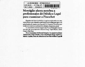 Montiglio ahora nombra a profesionales del Médico Legal para examinar a Pinochet.