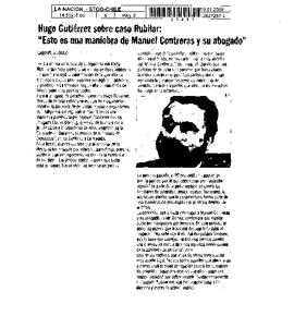 Hugo Gutiérrez sobre caso Rubilar: "Esto es una maniobra de Manuel Contreras y su abogado"