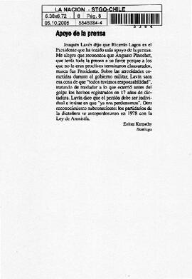 Apoyo de la prensa.